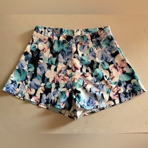 Floral High Waist Women's Shorts